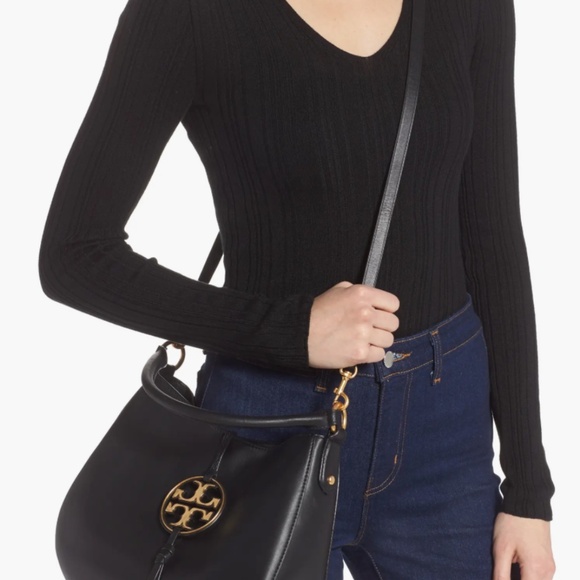 Tory Burch Mini Miller Leather Hobo Bag - Picture 3 of 11
